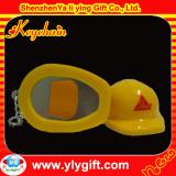 hot sale yellow helmet keychain with bottle opener gift