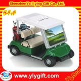 Green metal mini Golf Car with LCD Clock Gift