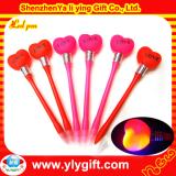 Plastic led pen with heart on top