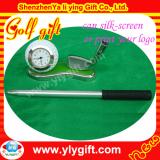 Metal golf pen with golf ball cock