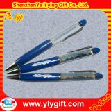Blue plastic floating liquid pen with logo printing