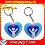 hear shape led keychain