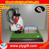 Golf pen holder with name card and clock and pens