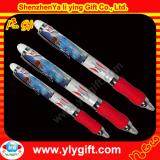 Red plastic liquid pen with soft rubber grip