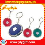 Round logo plastic led keychain for promotion gift
