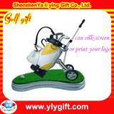 Golf pen holder with green lawn