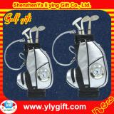 Silver pu leather golf pen holder wtih clock and pens
