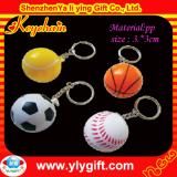 different shape ball plastic keychain