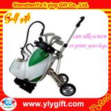 Green and white leather golf pen holder