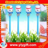 snowman shape plastic ball pen with led
