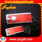 logo metal flashed keyrings torch light