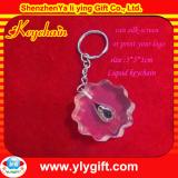 logo laser engraved customized led crystal light key chain