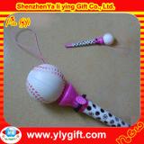 Plastic ball pen with baseball shape on top